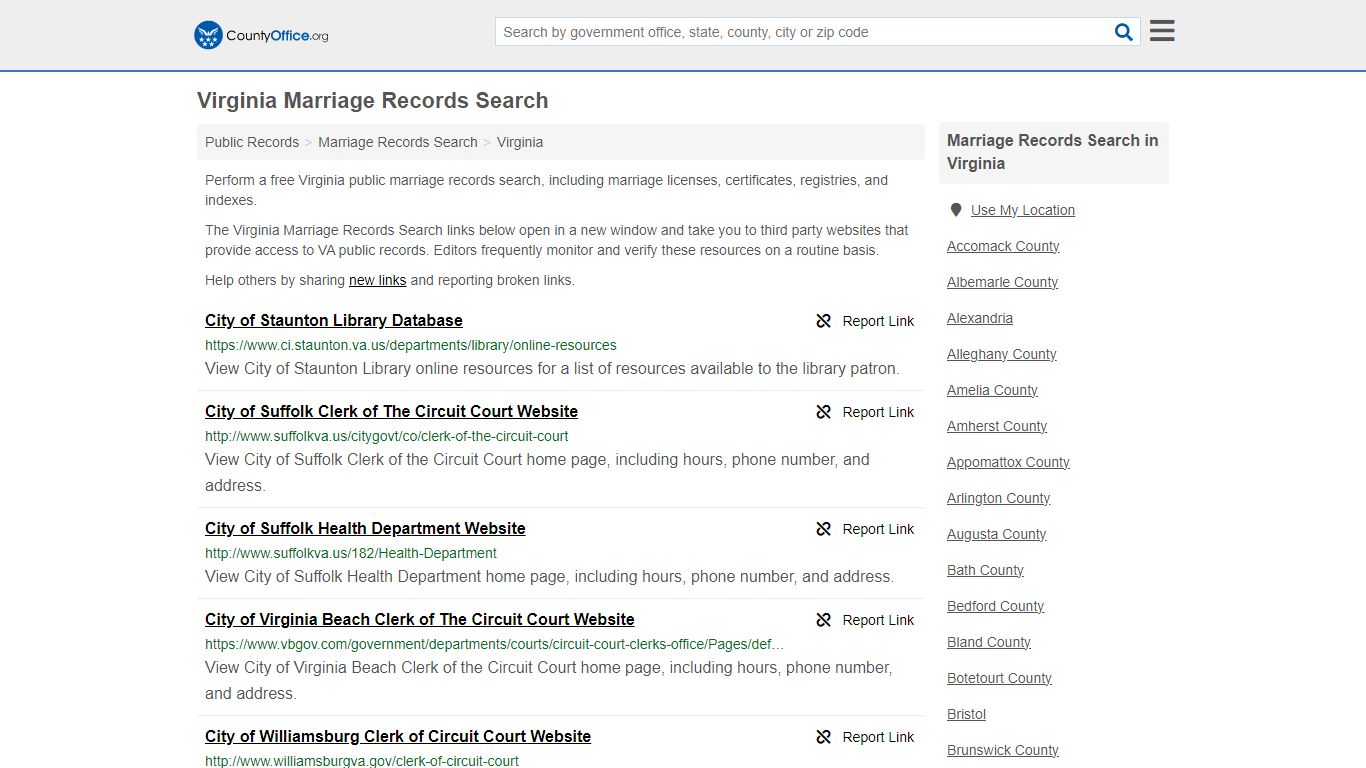 Marriage Records Search - Virginia (Marriage Licenses & Certificates)